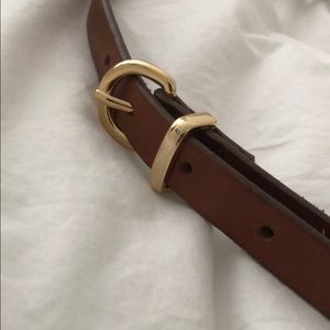 J.CREW XS brown genuine italian leather belt